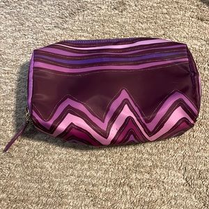 Purple makeup bag